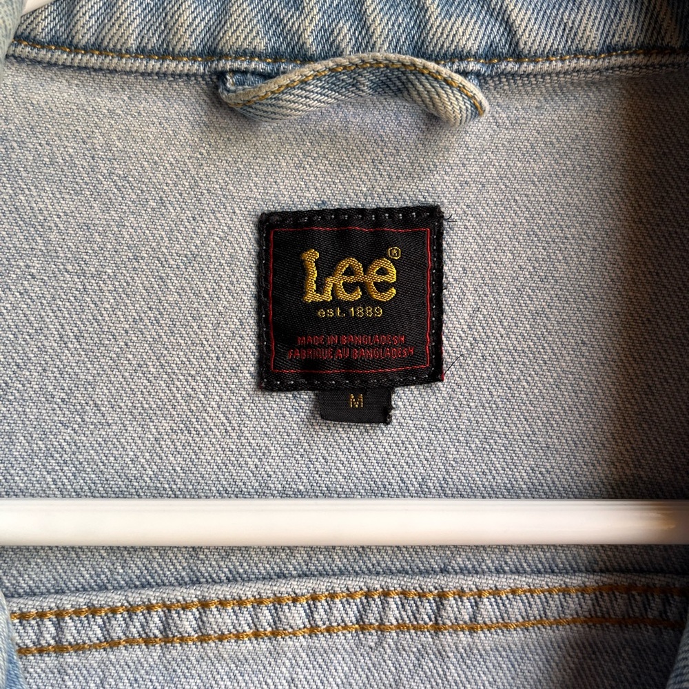 Lee Distressed Light Blue Denim Rider Jacket - Picture 4 of 4